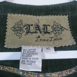 Live a Little  Olive Green Corduroy Tortoise Button Front Size XL Photo 3