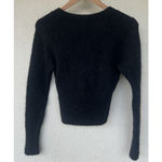 & Other Stories & Other Stories Black Wool Mohair Blend Cardigan Sweater Gold Dinosaur V Neck XS Photo 7