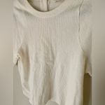 Madewell  NWOT Boxy Textured jacquard corduroy puff sleeve top button tee shirt Photo 2