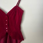 Vintage holiday red velvet like top Photo 1