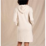 Toad&Co Cream Organic Cotton Long Sleeve Hooded Sweatshirt Dress Size S Tan Photo 1