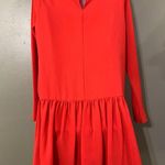 Pretty Little Thing PLT Red Long Sleeve Frill Hem Dress Photo 3