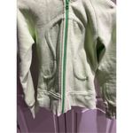 Rare Women’s LULULEMON Lime Green Scuba Hooded Full Zip Athletic Jacket Size 4 Photo 2