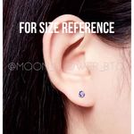 Dark Purple CZ Double Ended Cartilage Earrings Photo 7