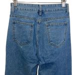 Womens High Rise Ripped Distressed Straight Leg Mom Jeans Blue Small Blue Photo 4