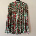 Wrangler NWT  Pink Blue Deadstock Shimmer Snakeskin Button Down Women size Large Photo 6