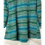 Arrata Jacket Coat Green Turquoise Size Small NWOT Cream Collar Boho Indie Blue Photo 13