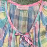 Vintage Pastel Plaid Floral Embroidered Nightgown Size undefined Photo 2
