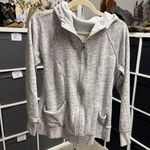 90 Degree by Reflex Scuba Style Full Zip Thumb Hole Super Soft Hoodie Sweatshirt Gray Size M Photo 0