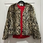 BB Dakota Cheetah Faux Fur Jacket Women's Size Large Mob Boss Wife Photo 6