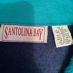 Santolina bay vintage Women's navy blue, green and Gray sweater Blue Size L Photo 4