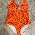 SheIn Plus Leopard Tie Side One Piece Swimsuit Photo 4
