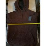 Free Planet  Burgundy Sherpa Hoodie S Winter Cozycore Comfy Casual Streetwear NEW Photo 7