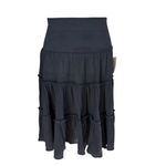 Luna Tiks black tiered knee length skirt with a wide waistband size medium Photo 3