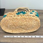 Haute Hippie  | Teal Floral Tote Bag Photo 8