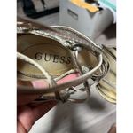 Guess Glitter Gold Gladiator Stiletto Heels Women's 8 Open Toe Party Shoes Photo 8