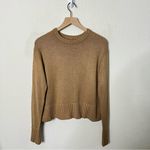 Lululemon Cashlu Boxy Crewneck Sweater Heathered Bold Beige Tan Womens Size 8 Photo 1