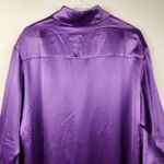 Retrofete Kit Shirt Orchid Purple Size XS Satin Button Down Long Sleeve NWT Cuff Photo 5