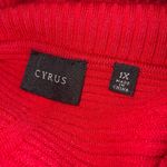 Cyrus Red Turtleneck Tunic Ribbed Sweater Soft Knit Classic Design 1X Photo 6