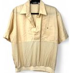 VINTAGE ALAN STUART 90's | L | Mens Casual Polo SHirt Pullover Butter Yellow Size L Photo 0
