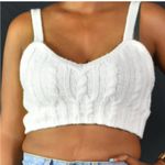 Free People  Ivory Cable Knit Crop Top Photo 0