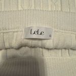 White LeLe cable knit mini skirt Size L Photo 2
