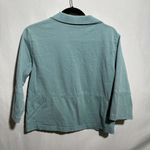 VTG Mill Valley Cotton Teal Button Up Top Lagenlook Artsy Boho USA Made M Preppy Green Size M Photo 1