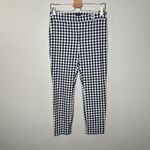 J. Crew Winnie Pant Navy White Gingham Checkered Slim Fit Size 2 Blue Photo 1