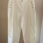 Juicy Couture NWT Wide Leg Corduroys Button Details in Warm White, 20W Photo 1