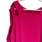 Mod X Women's 3XL Pink Long Sleeve Cold Shoulder Blouse Stretch Round Neck Size undefined Photo 3