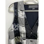 Vintage New Identity Vest Medium Black Patchwork Whimsygoth Punk Indie 80s Photo 1
