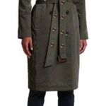 Avec Les Filles NEW  Water Resistant Trench Coat Army Green, Lined Size S Photo 0