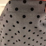 Loft  Womens Gray Black‎ Velvet Polka Dot Skirt Career Casual Party Size 14 Photo 2