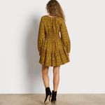 Sam Edelman NWT LORA MINI DRESS IN GOLDEN SPRIG -OLIVE OIL XS Photo 4