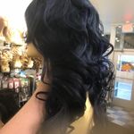 Blue Wig long wig Romance Curl Lacefront Photo 5