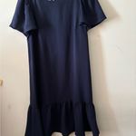 DKNY  Elegant Navy Blue Dress Photo 3