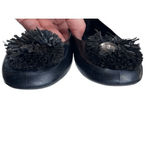 Tory Burch Black Jelly Ballet Flats Embellished Round Toe Women's Shoes Photo 8