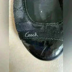 Coach  Cecile Black Signature and Patent Leather Ballet Flats Shoes rare; Size 8 Photo 1