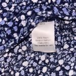 SO ‎ Women's Navy Floral Blouse Cropped Ditsy Floral M Photo 5