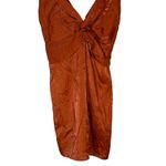 Ontwelfth Twist Front Mini Dress Womens S Burnt Orange Shimmer Party Cocktail Photo 3