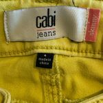 CAbi Womens Skinny Jeans Size 4 Citron Yellow Denim Stretch #5084 Photo 3