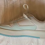 Time & Tru White And Blue Painted Sneakers Photo 2