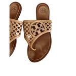 Tory Burch  Tan Leather Logo Sandals Size 7 Photo 4