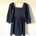 J.Crew Puff Sleeve Mini Dress Denim Blue Size XXS NEW Photo 2