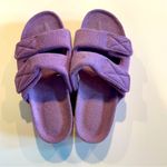 A New Day Platform Slides Women’s size 9 purple slip on velcro closure on straps Photo 2