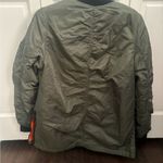 Madden Girl Womens Straight Bottom Bomber Jacket Olive Green Photo 2