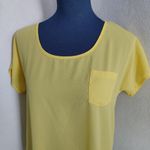 Zenana Outfitters Yellow Pocket Blouse Top. Photo 1
