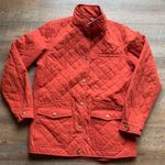 Duluth Trading Burnt Orange Cortland Quilted Jacket Size Small Fisherman Core Orange Photo 0