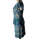 Maeve  Green And Tan Elsa Lace Dress Size Small Photo 3