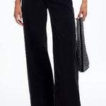 Madewell Superwide-Leg Pants in Black Corduroy Women's Size 23 NWT Contemporary Photo 0